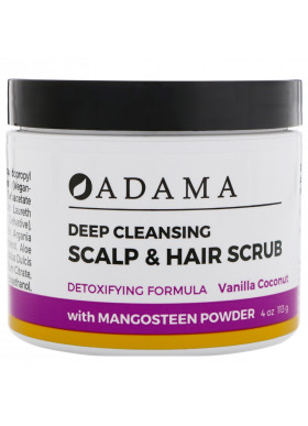 Zion Health, Adama, Deep Cleansing Scalp & Hair Scrub, Vanilla Coconut, 4 oz (113 g)