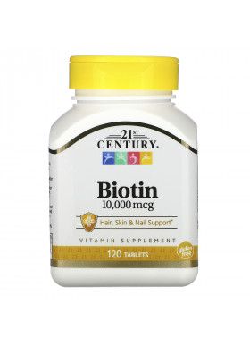 21st Century, Biotin, 10,000 mcg, 120 Tablets