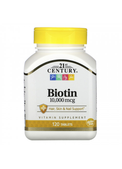 21st Century, Biotin, 10,000 mcg, 120 Tablets