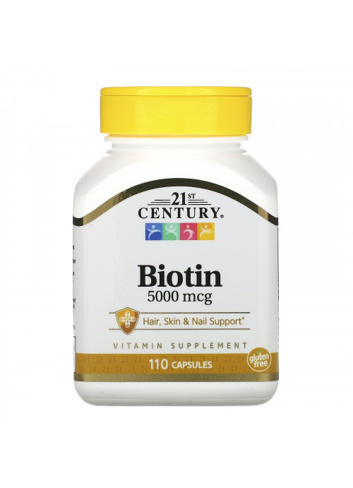 21st Century, Biotin, 5,000 mcg, 110 Capsules