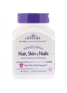 21st Century, Hair, Skin & Nails, Advanced Formula, 50 Tablets
