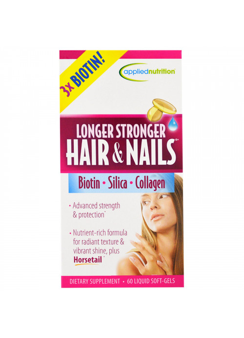 appliednutrition, Longer Stronger Hair & Nails, 60 Liquid Soft-Gels