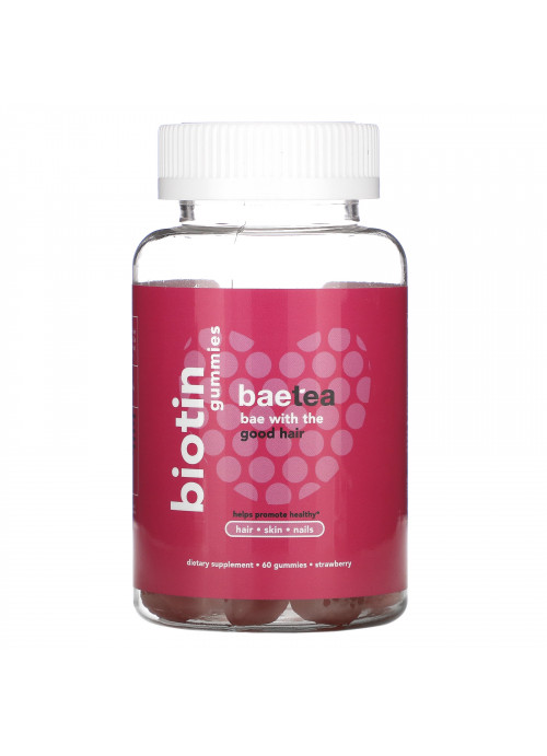 Baebody, Biotin Gummies, Strawberry, 60 Gummies