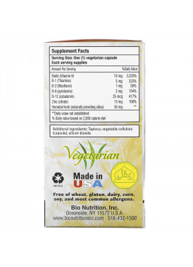 Bio Nutrition, Healthy Hair with Biotin 10,000 Plus, 60 Vegetarian Capsules