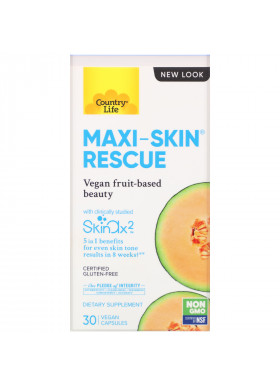 Country Life, Maxi-Skin Rescue, 30 Vegan Capsules