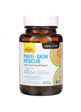 Country Life, Maxi-Skin Rescue, 30 Vegan Capsules
