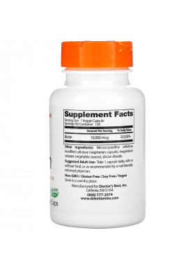 Doctor's Best, Biotin, 10,000 mcg, 120 Veggie Caps