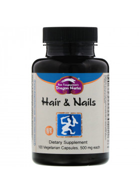 Dragon Herbs, Hair & Nails, 500 mg, 100 Vegetarian Capsules