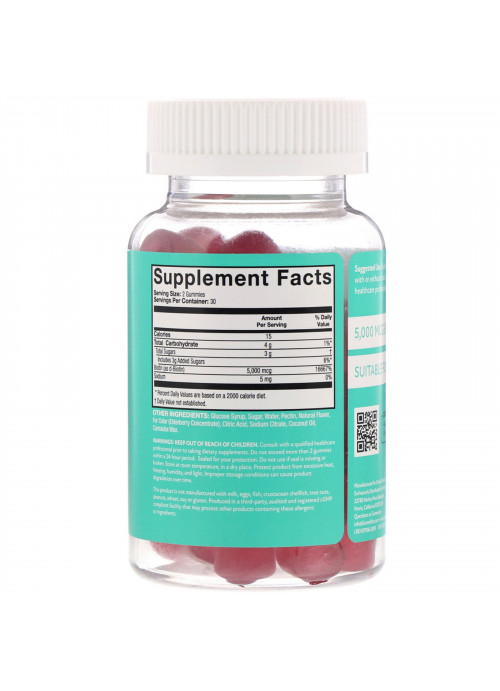 GummYum!, Biotin Gummies, Natural Strawberry Flavor, 5,000 mcg, 60 Gummies