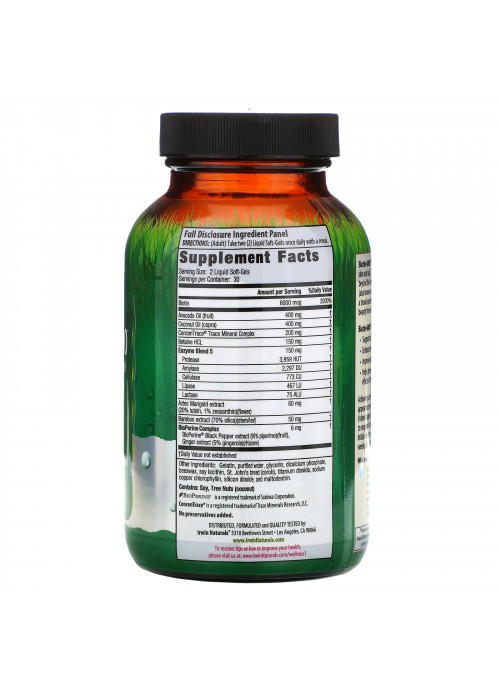 Irwin Naturals, Biotin-6000 with Bamboo Extract, 60 Liquid Soft-Gels