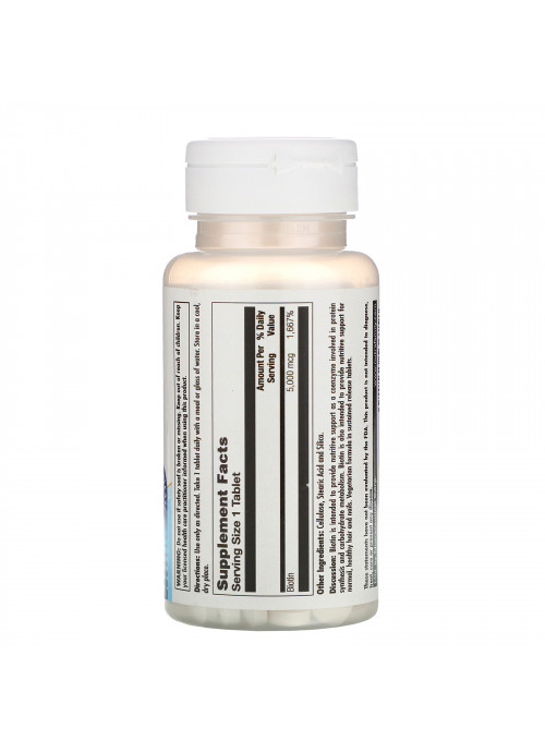 KAL, Biotin, Sustained Release, 5,000 mcg, 60 Tablets
