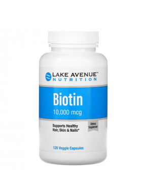 Lake Avenue Nutrition, Biotin, 10,000 mcg, 120 Veggie Capsules