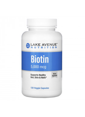 Lake Avenue Nutrition, Biotin, 5,000 mcg, 120 Veggie Capsules