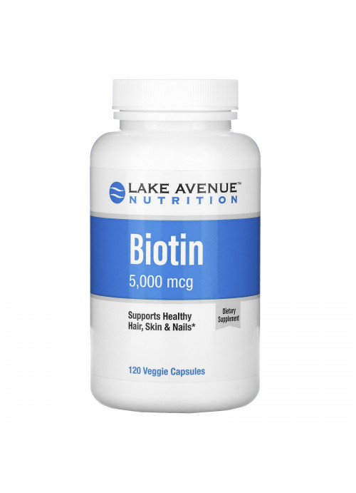 Lake Avenue Nutrition, Biotin, 5,000 mcg, 120 Veggie Capsules