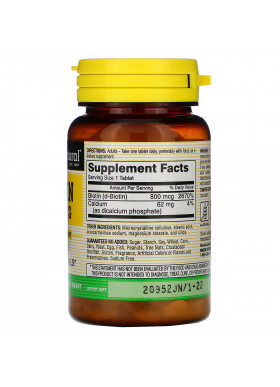 Mason Natural, Biotin, 800 mcg, 60 Tablets