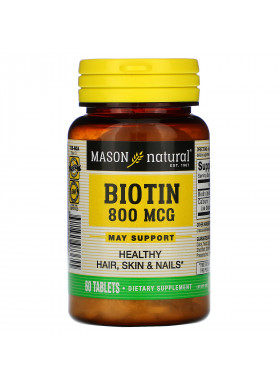 Mason Natural, Biotin, 800 mcg, 60 Tablets