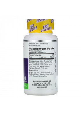 Natrol, Biotin, Strawberry, 5,000 mcg, 90 Tablets