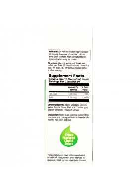 Natural Balance, Maximum Strength Liquid Biotin, Citrus Flavored , 5,000 mcg, 2 fl oz (60 ml)