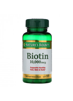 Nature's Bounty, Biotin, 10,000 mcg, 120 Rapid Release Softgels