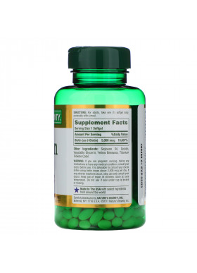 Nature's Bounty, Biotin, 5,000 mcg, 150 Rapid Release Softgels