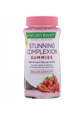 Nature's Bounty, Optimal Solutions, Stunning Complexion, Mixed Berry Flavored, 60 Gummies