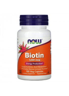 Now Foods, Biotin, 1,000 mcg, 100 Veg Capsules