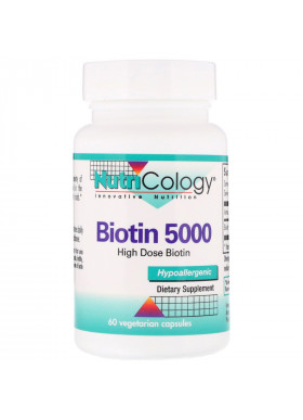 Nutricology, Biotin 5000, 60 Vegetarian Capsules