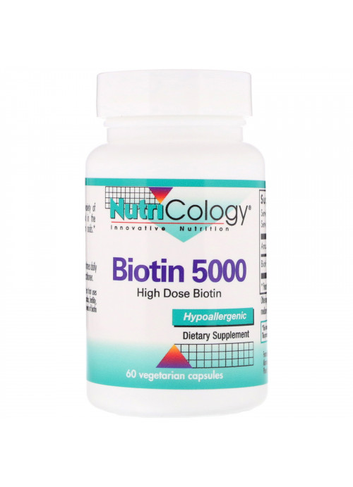 Nutricology, Biotin 5000, 60 Vegetarian Capsules