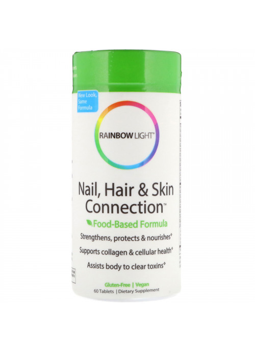 Rainbow Light, Nail, Hair & Skin Connection, Food-Based Formula, 60 Tablets