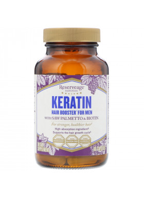 ReserveAge Nutrition, Keratin Hair Booster for Men, 60 Capsules