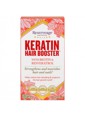 ReserveAge Nutrition, Keratin Hair Booster with Biotin & Resveratrol, 120 Capsules