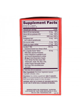 ReserveAge Nutrition, Keratin Hair Booster with Biotin & Resveratrol, 60 Capsules