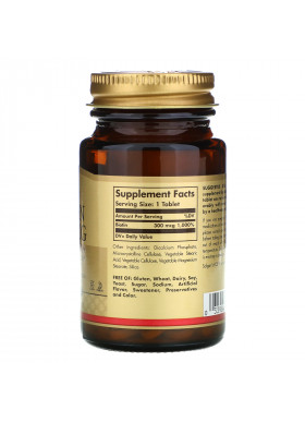 Solgar, Biotin, 300 mcg, 100 Tablets