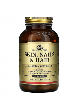 Solgar, Skin, Nails & Hair, Advanced MSM Formula, 120 Tablets