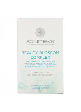 Solumeve, Beauty Blossom Complex, Skin Hydration & Collagen Production, 30 Veggie Capsules