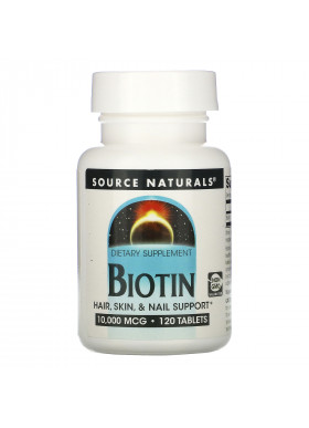 Source Naturals, Biotin, 10,000 mcg, 120 Tablets