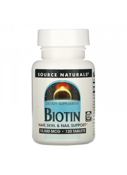 Source Naturals, Biotin, 10,000 mcg, 120 Tablets