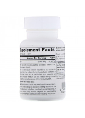 Source Naturals, Biotin, 5,000 mcg, 120 Tablets