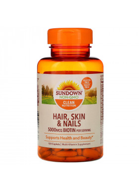 Sundown Naturals, Hair, Skin & Nails, 120 Caplets