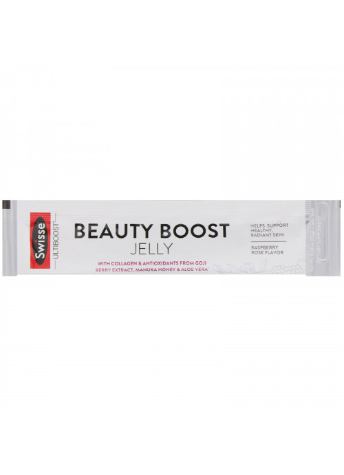 Swisse, Ultiboost, Beauty Boost Jelly, Raspberry Rose Flavor, 10 Sticks, 0.53 oz (15 g) Each
