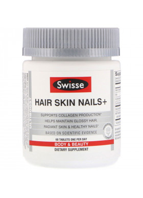 Swisse, Ultiboost, Hair Skin Nails+, 60 Tablets
