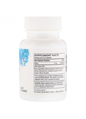Thorne Research, Biotin-8, 60 Capsules