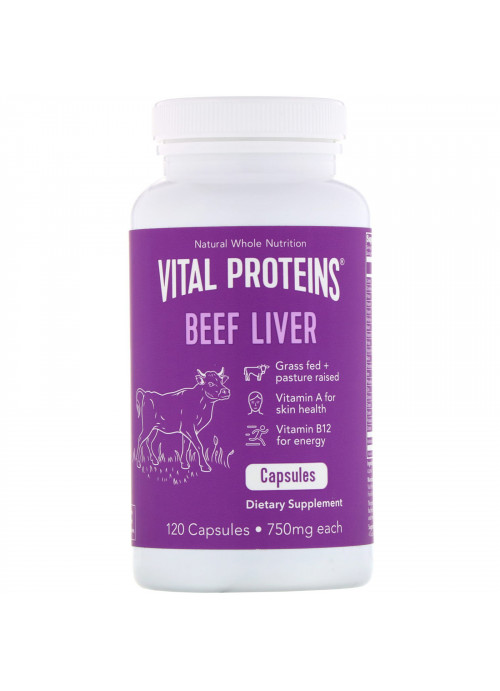 Vital Proteins, Beef Liver, 750 mg, 120 Capsules