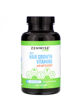 Zenwise Health, Daily Hair Growth Vitamins with DHT Blocker, 120 Vegetarian Capsules
