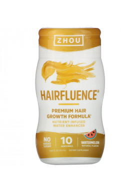 Zhou Nutrition, Hairfluence, Nutrient-Infused Water Enhancer, Watermelon, 1.69 fl oz (50 ml)