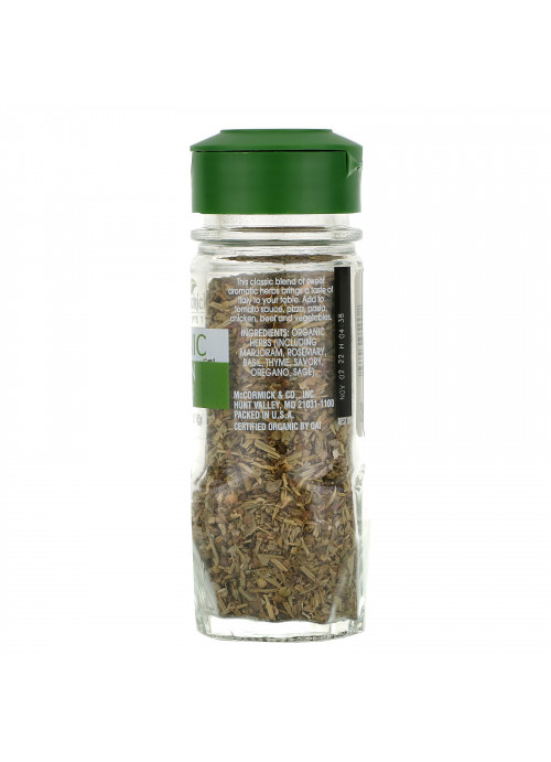 McCormick Gourmet, Organic, Italian Seasoning, 0.55 oz (15 g)