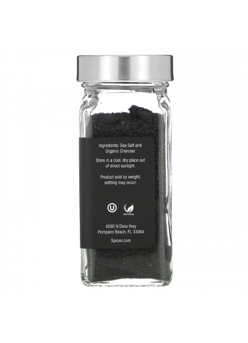 The Spice Lab, Hawaiian Black Lava Sea Salt, Fine Grain, 4.3 oz (121 g)