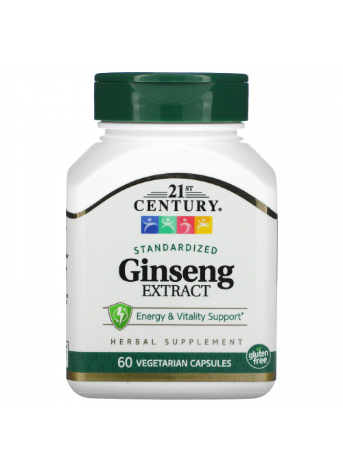 21st Century, Ginseng Extract, Standardized, 60 Vegetarian Capsule