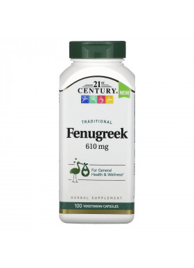 21st Century, Traditional Fenugreek, 610 mg, 100 Vegetarian Capsules