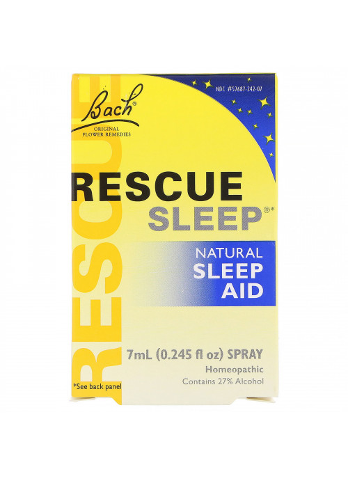 Bach, Original Flower Remedies,  Rescue Sleep, Natural Sleep Aid Spray, 0.245 fl oz (7 ml)